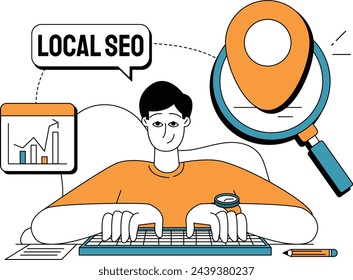 Illustration of SEO keyword optimization