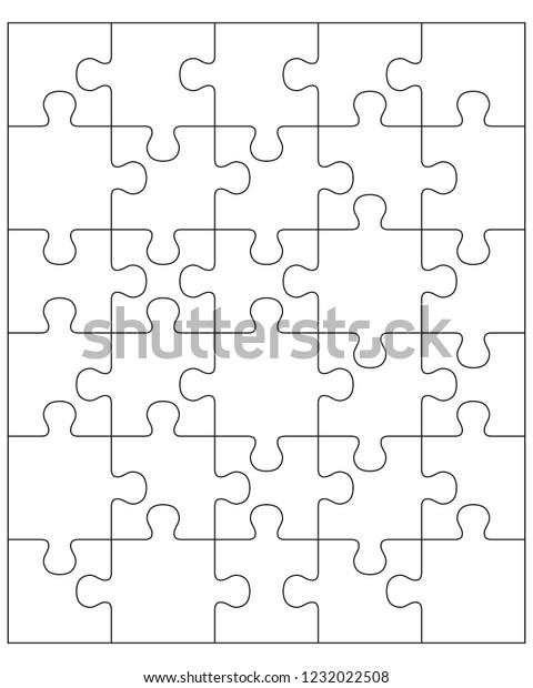 Illustration Separate Parts White Puzzle Stock Vector (Royalty Free ...