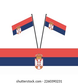 Illustration of Serbia flag Template