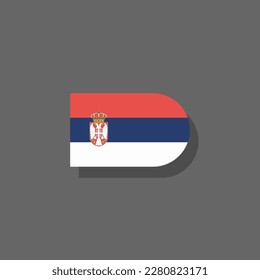 Illustration of Serbia flag Template