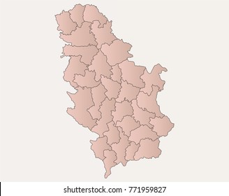 Illustration of the serbia map 
