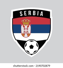 Illustration of Serbia Shield Team Badge for Football Tournament