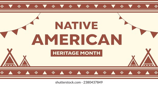 "Illustration with a serene backdrop of milk-white and brown colors featuring a traditional Native American house. Perfect for posters, banners, cards, and more."