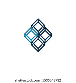 illustration of a series of cubes