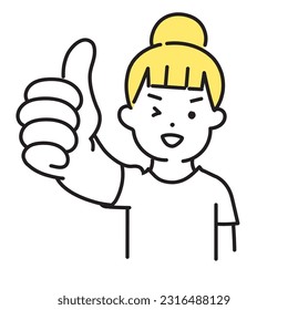 Illustration series of cute people _ Women in casual clothes_ Good