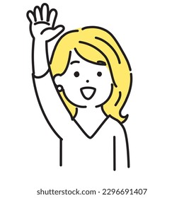 Illustration series of cute people. Womens