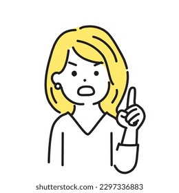Illustration series of cute people. Womens