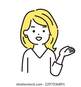 Illustration series of cute people. Womens