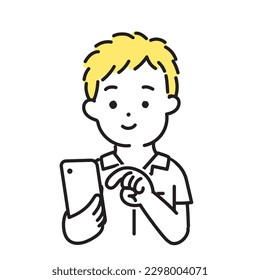 Illustration Series of Cute Person _ Male Student_Motivation