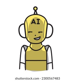 Illustration Series of Cute Person _ AI Character_ Planning