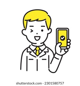 Illustration Series of Cute Person _ Male Engineer _ OK