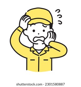 Illustration Series of Cute Person _ Male worker _ Inspired