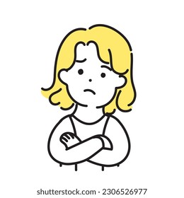 Illustration Series of Cute Person _ Neutral person_ Thinking