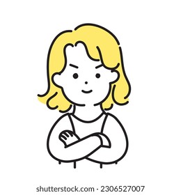 Illustration Series of Cute Person _ Neutral Person _ Confidence