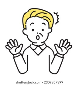 Illustration Series of Cute Person _ Senior Men_ Surprised