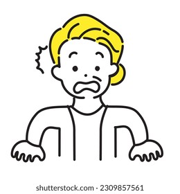 Illustration Series of Cute Person _ Senior Women_ Surprise