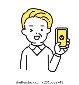 Illustration Series of Cute Person _ Senior Men_ OK