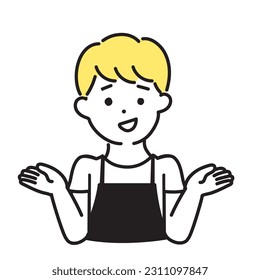 Illustration Series of Cute Person _ Male clerk_
