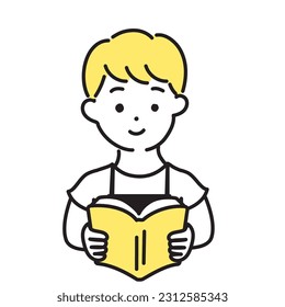 Illustration Series of Cute Person _ Male Clerk_E.