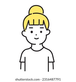 Illustration Series of Cute Person _ Casual Women_ Smile