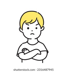 Illustration Series of Cute Person _ Casual Men_ Get angry