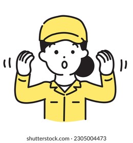 Illustration Series of Cute Person_ Women of Workers_ Guidance
