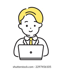 Illustration Series of Cute Person_Mal Office Worker_ Smile