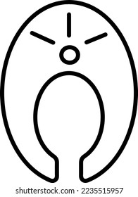 Illustration from the series of proper nutrition - salmon. Line icon. Element for print, postcard and poster. Vector
illustration