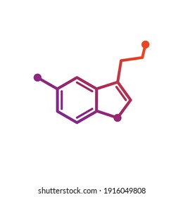 illustration of a serotonin model