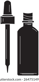 Die Illustration der Serumflasche