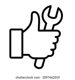 ilustración de mantenimiento de servicio símbolo de icono simple
