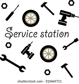 Illustration of Service station