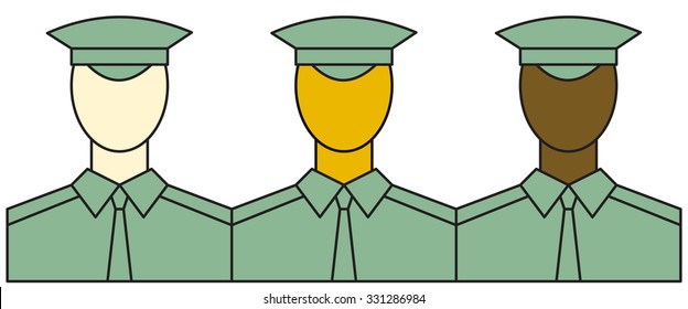 Illustration of the servicemen icon