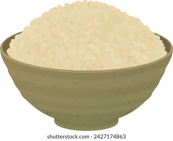 Illustration of a serving of brown rice