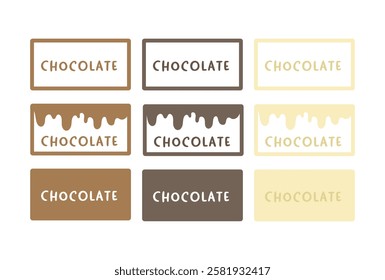 Illustration set of 6 types of chocolate