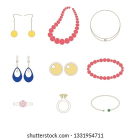 Illustration set of accessories.