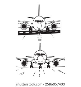  illustration of a set of airplanes