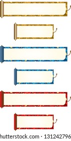 illustration set of ancient scroll 
