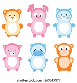 Illustration set of the animals 