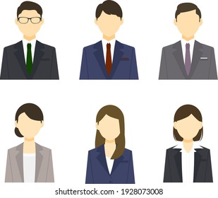 Illustration set of Asian businessman