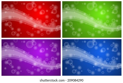 Illustration of a set of backgrounds