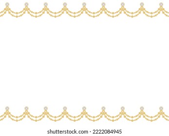 Illustration set of ball and cut glass decorative frame