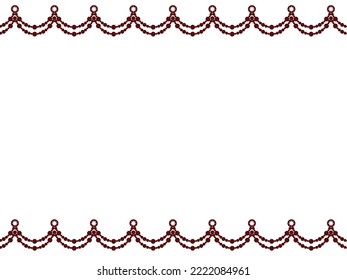 Illustration set of ball and cut glass decorative frame