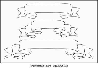 Illustration of set of banner ribbons, text banner icons, flag ribbons, badges and other symbols.
