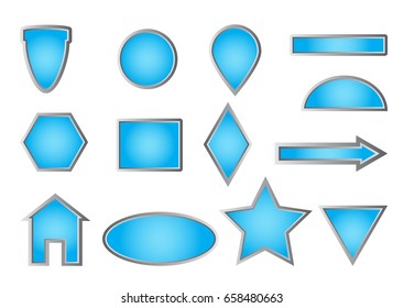 Illustration of Set banner, Tags. Vector.