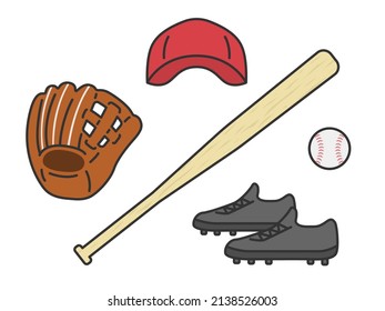 Juego de ilustraciones de equipos de béisbol.