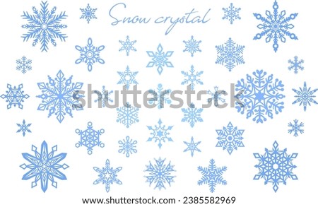 Illustration set of beautiful snowflakes