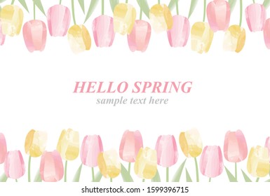 Illustration set of beautiful tulips