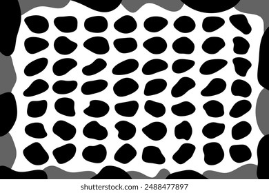 Illustration set of black fluid shapes