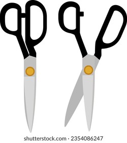 Illustration set of bleed shears